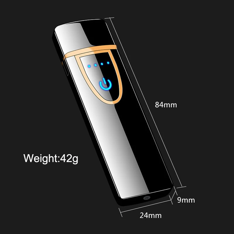 Перезаряжаемая металлическая электронная сигарета USB мини зажигалка Милые Электрические умные зажигалки сенсорный датчик для курения сигар мужские гаджеты