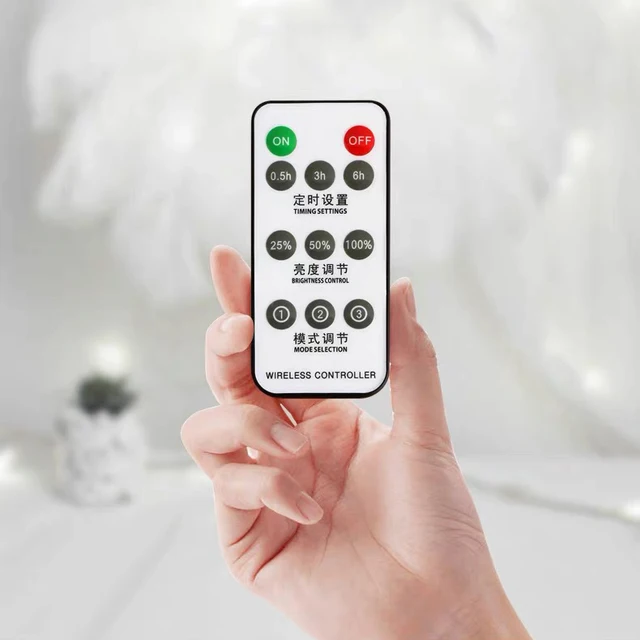 Lampe LED féerique en plumes avec télécommande, luminaire décoratif d'intérieur – Image 6