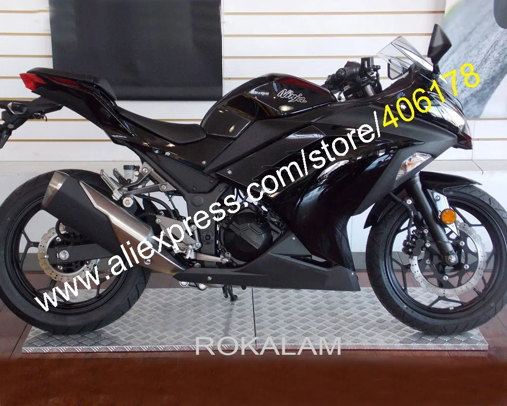 Обтекатель для кузова мотоцикла Kawasaki Ninja 300R EX300 2013-16 EX 300 13 14 15 16 полностью Черный ABS