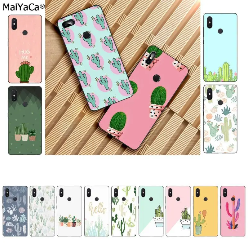 MaiYaCa карамельные цвета мультфильм Кактус Coque Shell чехол для телефона Xiaomi 8 9 se Redmi 6 pro