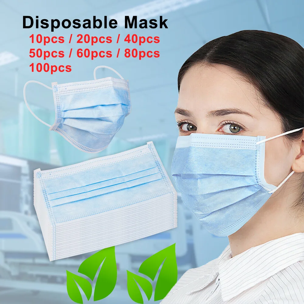 

3 Layers Earloops-Mask Protective Masks Prevent Dust Formaldehyde Poor Smell Protection Face Mouth Masks