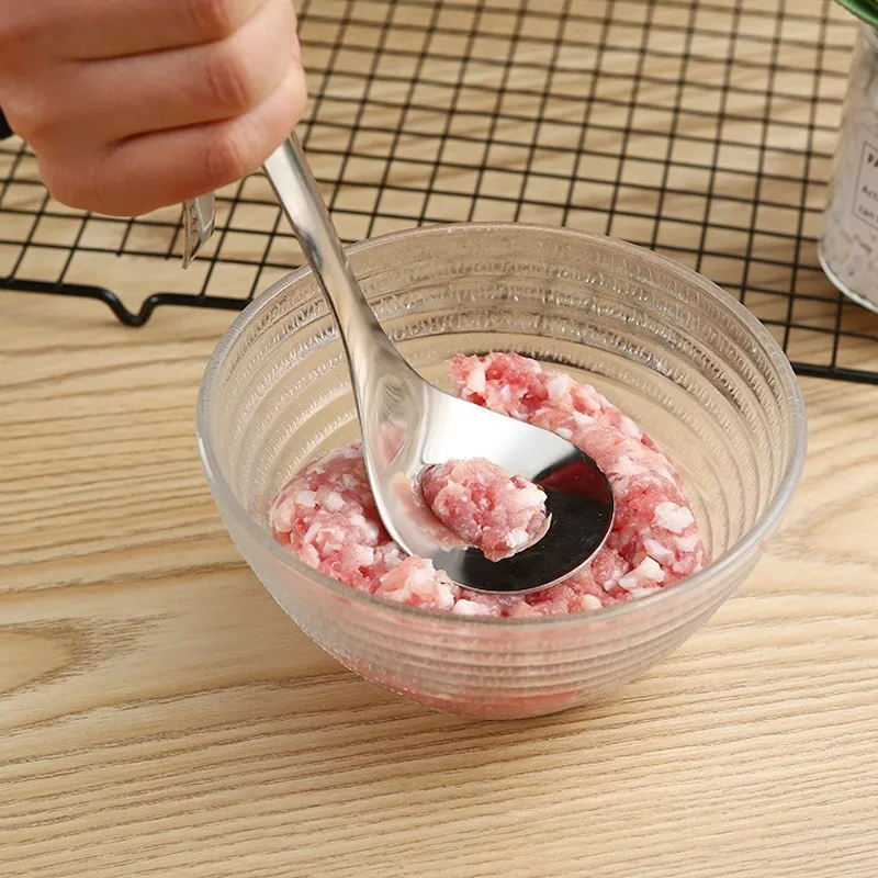 

304 Stainless Steel Meatballs Maker Spoon Mold Home Creative Manual Pressure Pellets Tool