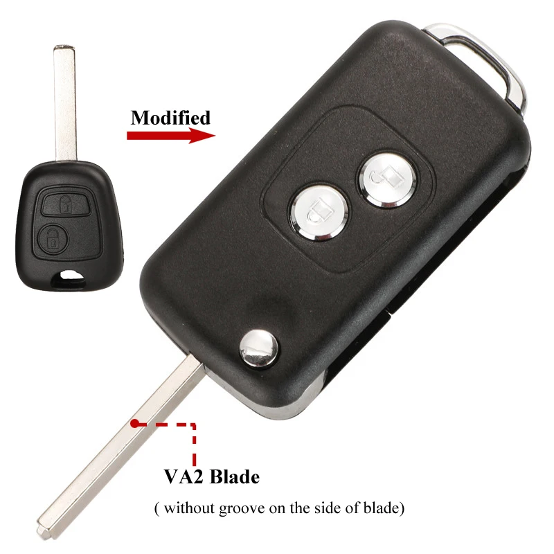 Keyforkess 20pcs 2 Bottoni Modificato di Vibrazione di Chiave Dell'automobile Caso Borsette Per Citroen C1 C2 C3 Xsara Picasso Per Peugeot 206 306 307 407 406 - Hb5445b337ff24728aa4e327f65bf7ea3H