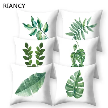

Tropical Plants Pattern Decorative Cushions Pillowcase Polyester Cushion Cover Throw Pillow Sofa Decoration Pillowcover 40506