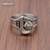 Punk 316L Stainless Steel Silver Color Biker Mechanic Wrench Screw Style Tools Ring Jewelry 3