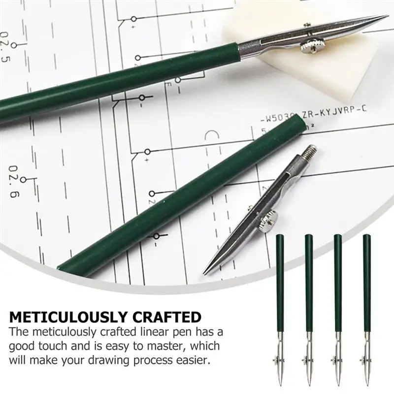 4pcs Art Ruling Pen Masking Fluid Pen Ruling Ink Artists Accessories Drawing Tool (Random color)