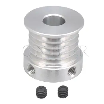 

CNBTR V-Type Belt Pulley 5 Slots 8mm Inner Hole Dia with 2 Pieces M4 Screw