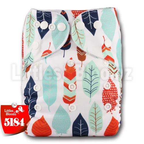 [Littles&Bloomz] новые детские один размер Многоразовые вкладыши для тканевых подгузников крышка Обёрточная бумага для Применение с плоским крышам или приталенные пеленки - Цвет: 5184