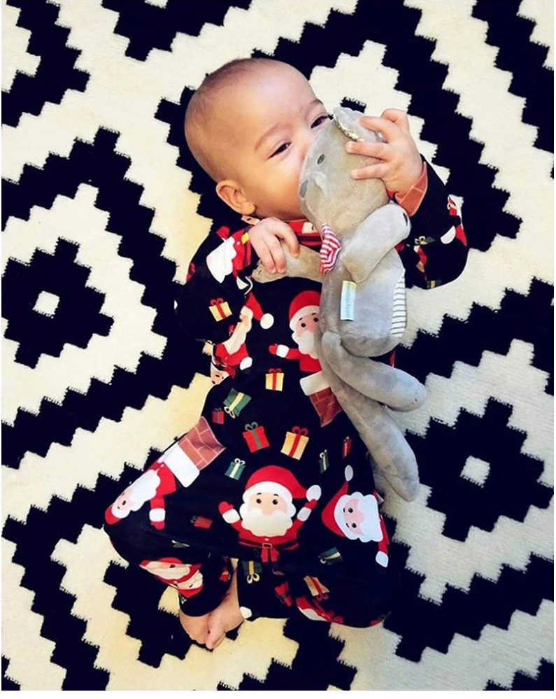 Baby Romper Girl Christmas Jumpsuit Boy Onesie Newborn Clothes Toddler Costume Spring Fall Winter Long Sleeve Santa Claus