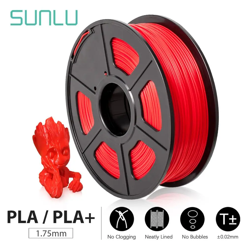 

SUNLU 3D Printer Filament PLA/PLA Plus 1.75mm High Quality PLA Filament Low Shrinkage Consumable For 3D Printer And 3D Pens 1KG