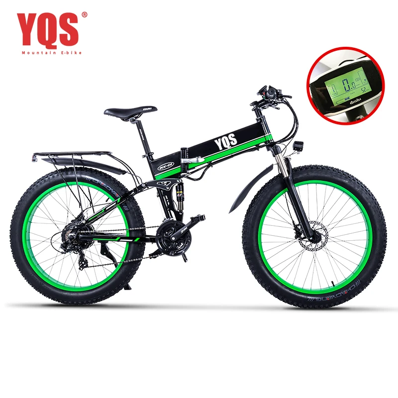 Top YQS 1000W Snow ebike Beach Electric bicycle 26 inch 48V  lithium motor bike 1