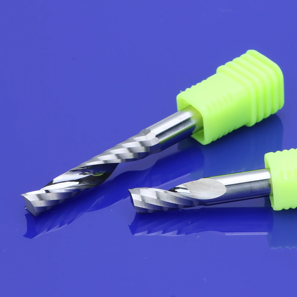 50Pcs AAA TOP Single Flute Spiral Cutter CNC End Mill Carbide router bit For Acrylic PVC MDF Milling Cutter