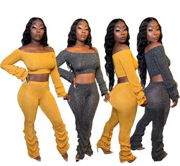 

N9194 2020 Season Leisure Time Solid Color Lumbar Pleats Lantern Cuff Dress