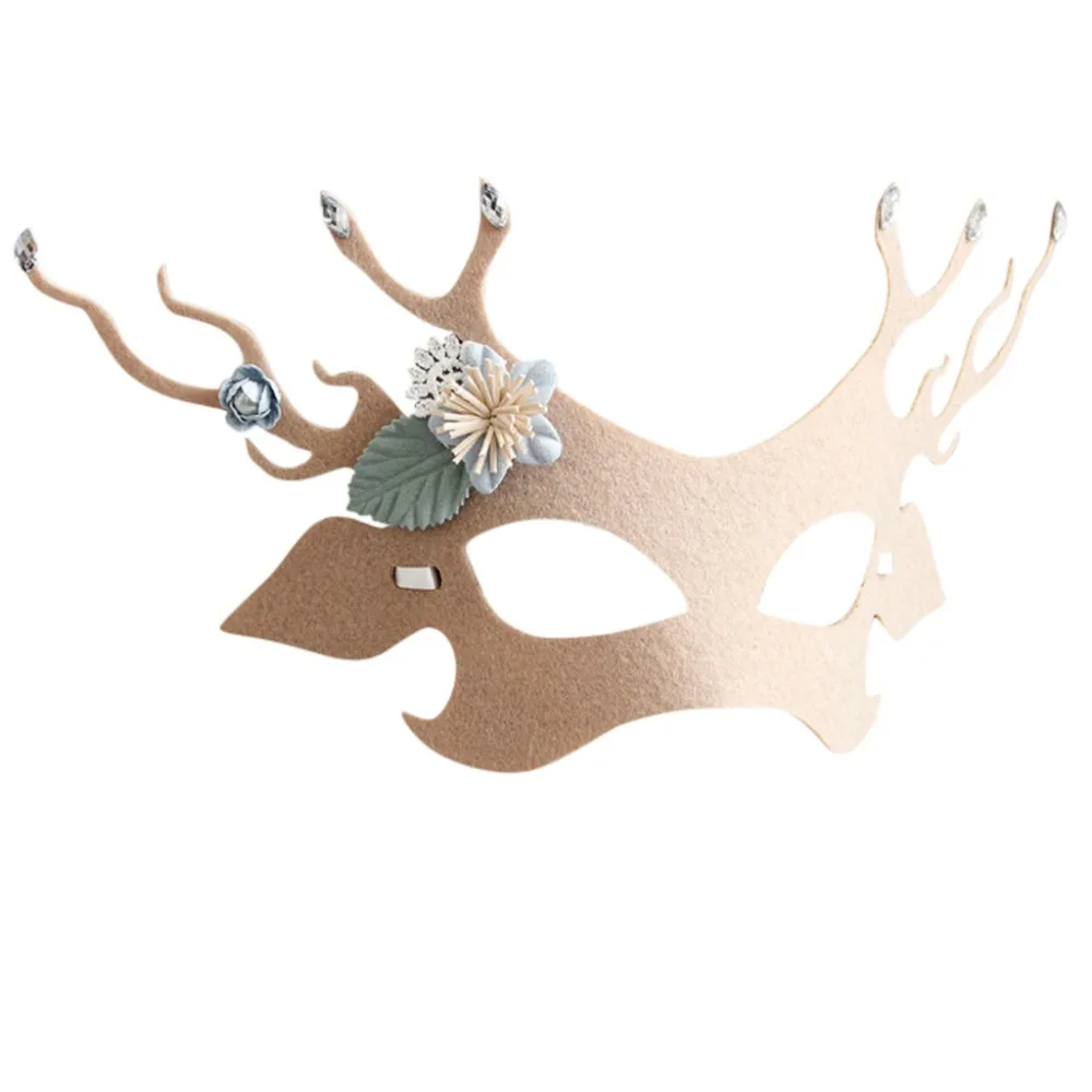 Christmas Mask Costume Party Antler Half Face Animal Mask       Unisex  (1)