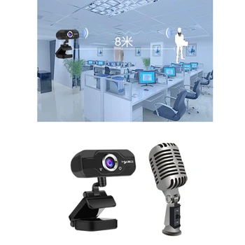

Full HD Webcam 1080*1920P Widescreen Web Camera Clip-on for Computer/Skype HD Webcam with Mic HXSJ Webcam Web Camera for PC