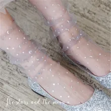 Новинка, Летняя Сексуальная кружевная Цветочная сетка в стиле ретро, женские носки для девочек, женские носки, короткие кружевные носки с изображением Луны, звезд, пятиконечной звезды для женщин