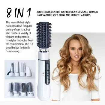 

Professional Hair Iron Hair Straightener Brush Dryer Hot Heating Comb Straightening Iron Brush Styling Blower Dryer Volumizer