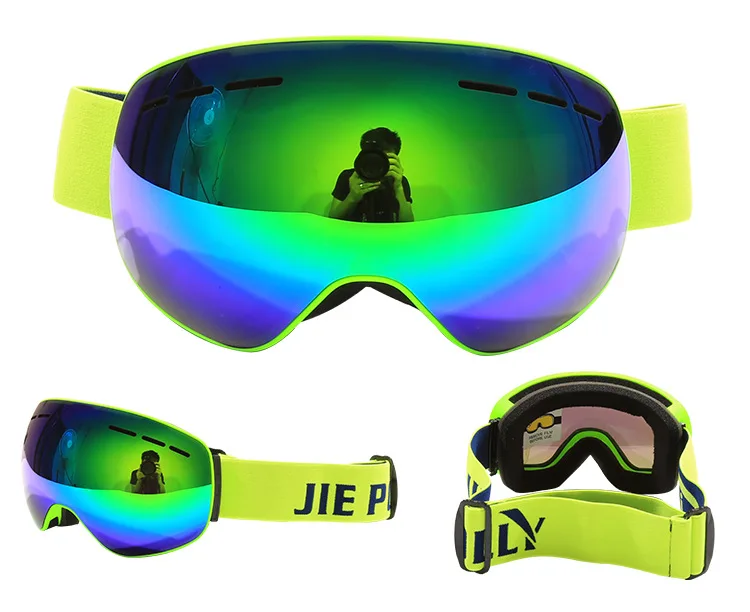 Взрослые лыжные очки, не окаймленные, дизайн, большие сферические очки, кокер, очки для близорукости/магнит, двойной слой, анти-туман, набор