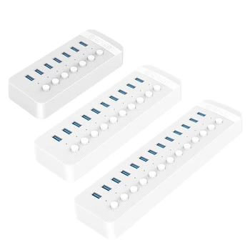 

ORICO CT2U3 7/10/13 Ports USB 3.0 Hub with Individual Power Switches 24W 48W 60W Power Adapter Multi USB Splitter for PC Laptop