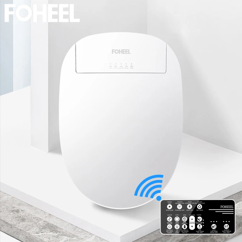 FOHEEL Electric Bidet Cover Smart Bidet heated toilet seat Led Light Wc smart toilet seat lid Intelligent Toilet Seat