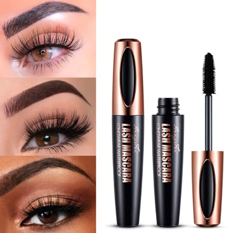 Водостойкая тушь для ресниц Rimmel 4D с шелковыми волокнами эффектные искусственные