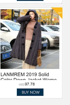 LANMREM Autumn And Winter New Products Fashion Color Matching High-end Slim Thick Long Down Jacket Women PB204