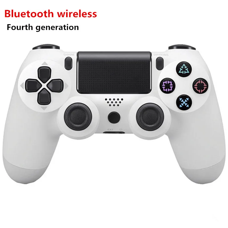 Проводный джойстик для PS4 с Bluetooth/USB четвёртого поколения, контроллер для Dualshock 4 для PS4, контроллер для playstation 4 - Цвет: white