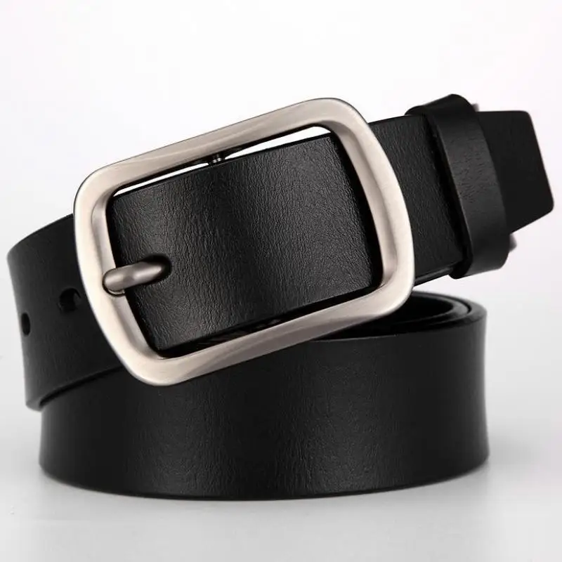 

2020 new high quality belt men's leather alloy pin buckle belt men's pure cowhide casual all-match retro men's pants belt