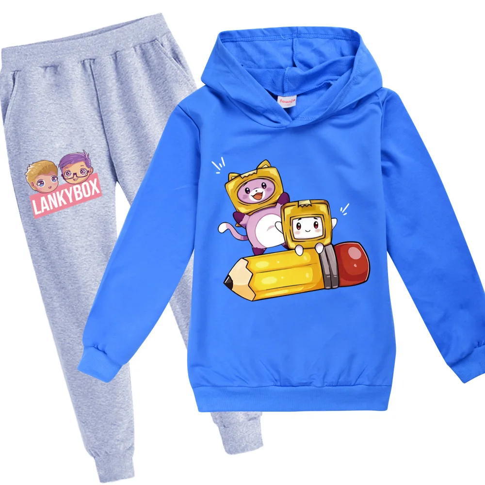 exercise clothing sets	 Baby Clothing Sets Children Birthday suit Boys Tracksuits Kids Lankybox Sport Suits Hoodies Top +Pants 2pcs Set Clothing Sets near me