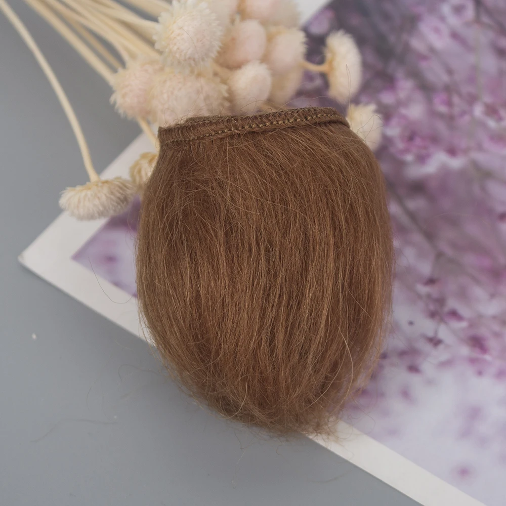 Чистый мохер Reborn Baby Doll волосы с темно-коричневым Золотом Цвет Красный подходит для DIY Reborn парик для куклы-ребенка легко мыть и корень - Цвет: 26-2