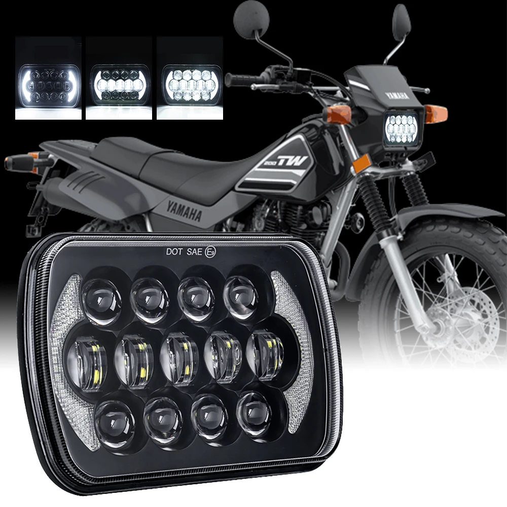 

For Motercycle 5x7 7x6 Inch LED Headlights Daytime Running Light H6054 H5054 H6054LL 69822 6052 6053 For Jeep Cherokee XJ Trucks