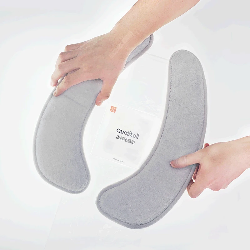 Xiaomi Mijia Qualitell теплое мягкое моющееся сиденье для унитаза Чехол коврик для домашнего декора коврик для унитаза чехол для сиденья Крышка Для Унитаза - Цвет: 1pair in Pack