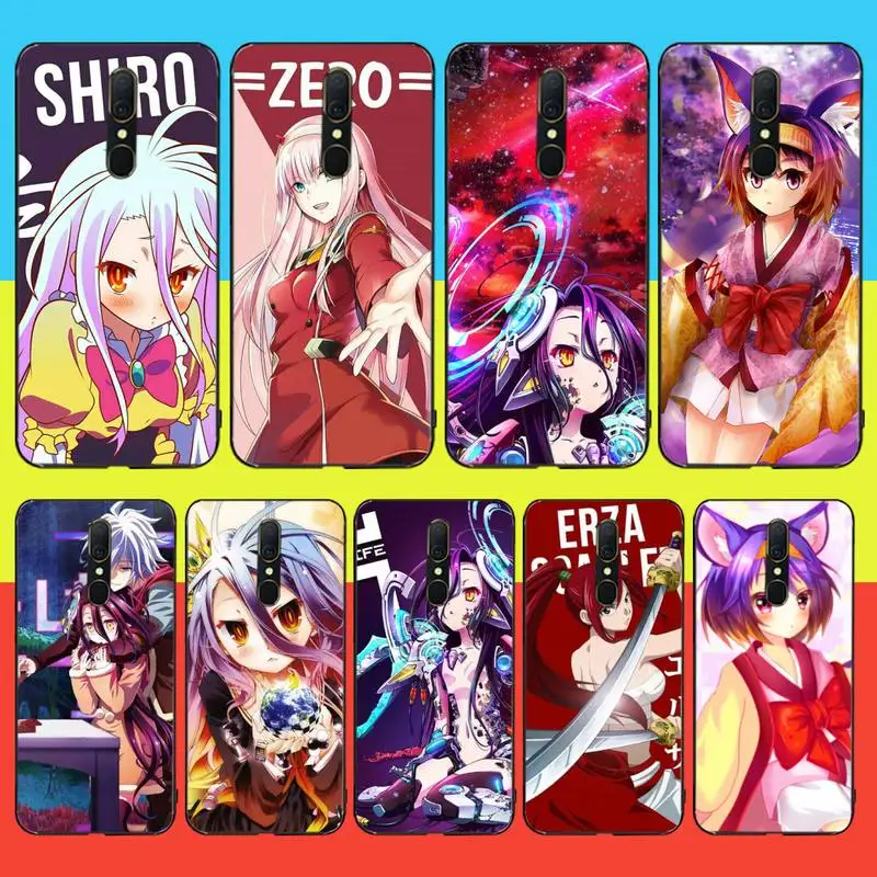 Чехол PENGHUWAN Game NO life аниме черный мягкий чехол для телефона Oppo A5 A9 2020 Reno Z Realme5Pro R11 |