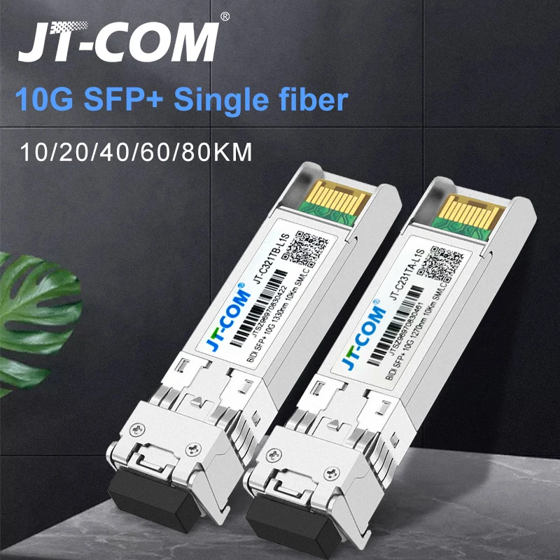 10G BIDI 10/20/40/60/80KM SFP Module SM LC 1270/1330nm Single Mode Single Fiber Optic module Compatible with Cisco Switch