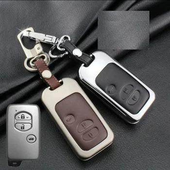

Leather Car Key Case Cover For Toyota Land Cruiser Prado 150 Camry Prius Crown For Subaru 2013 2014 Foreste Outback XV legacy