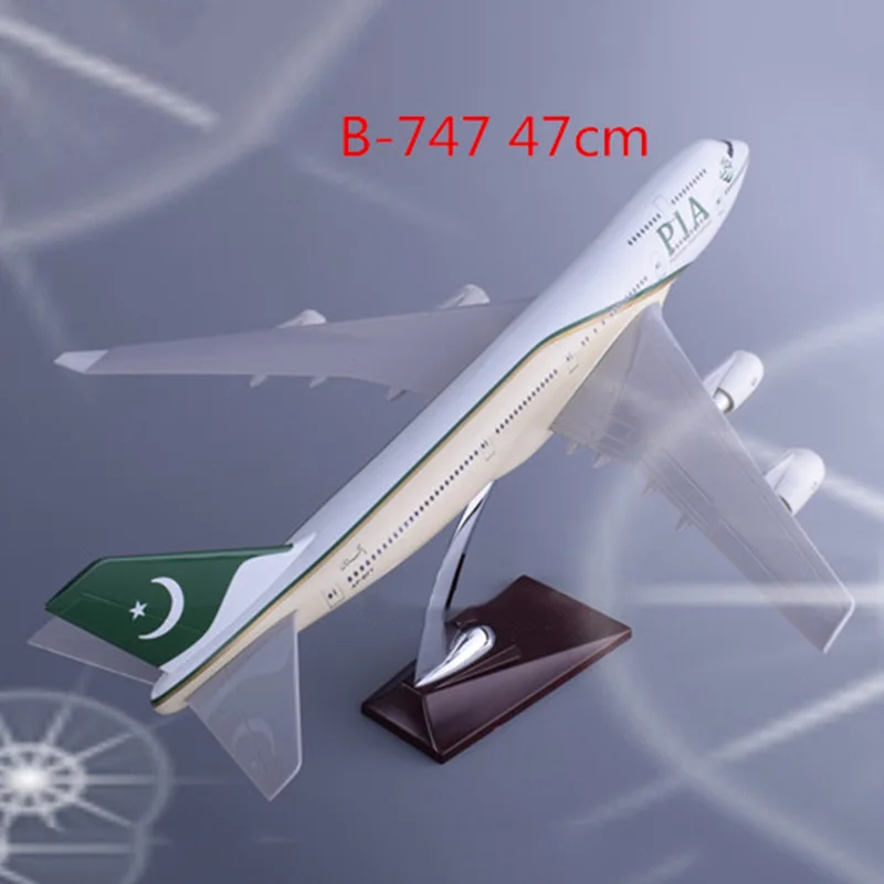 47 см самолет авиационная модель игрушки Boeing 747 PIA Пакистанская авиационная модель самолета 1/150 масштаб литой под давлением пластиковый полимерный сплав самолет