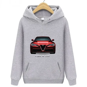 

Mens Sweatshirts men hiking Sportwear 3D Printed car Alfa Romeo Giulia jersey winter Windproof Teenage Skateboard Hoodies