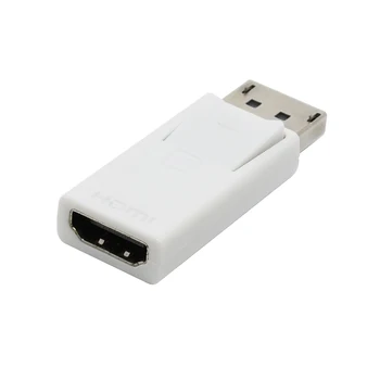 

White color DP displayport male to HDMI female adapter for laptop PC Monitor