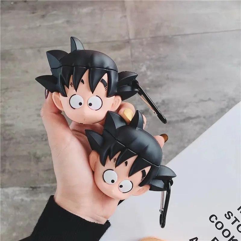 

Case for Airpods Accessories Bluetooth Earphone Case for Airpods 2 Protective Cover Cute Silicone Dragon Ball Son Goku Keychain