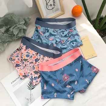 

3pcs/lot Male Panties modal Cotton Men's Underwear Boxers Breathable Man Boxer Solid Underpants Comfortable Brand Shorts