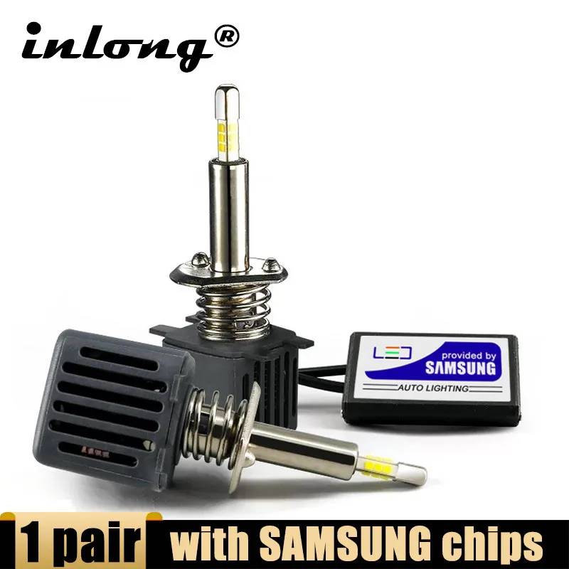 2Pcs With SAMSUNG CSP Mini H7 Led Bulb No Error H4 Led 15000LM 80W H1 H8 H11 LED 9005 HB3 9006 HB4 Car Headlight 6500K Fog Light