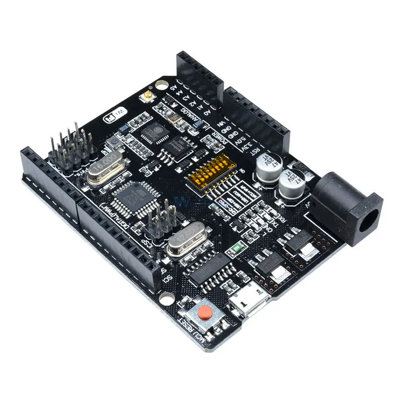 Топ регулятор напряжения Модуль Uno+ Wifi R3 Atmega328P+ Esp8266(32 Мб памяти) Usb-Ttl Ch340G для Arduino Uno, Nodemcu, Wemos Esp8266
