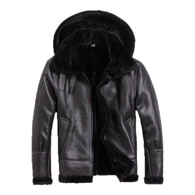 

Leather Jacket Men Sheep Shearing Real Fur Coat Natural Wool Coat for Mens Clothing Winter Jacket Jaqueta De Couro S-N-14 YY974