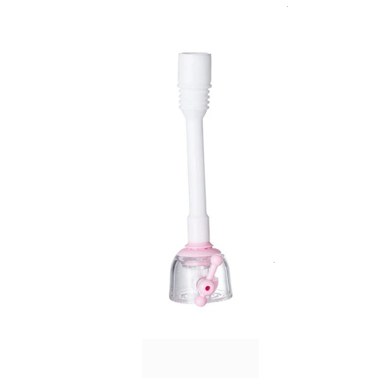 Смеситель для душа водосберегающее устройство поворачивается брызгозащищенный кран сопло фильтр клапан аэратор клапан диффузор Bubbler кран разъем - Цвет: pink long