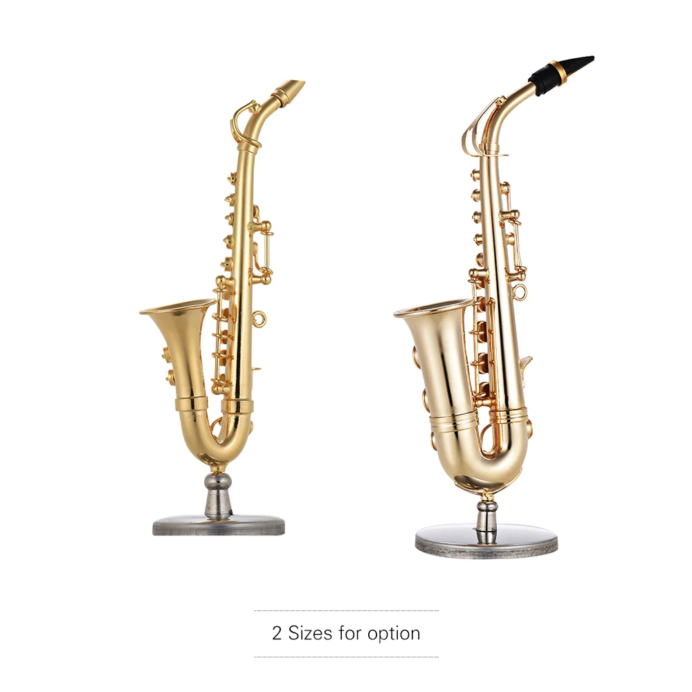Мини Alto, саксофон, латунь Sax модель изысканный Настольный музыкальный инструмент украшения музыкальный подарок с изящной коробкой