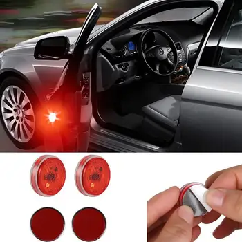 

2pcs Universal Car Auto Wireless LED Door Opened Warning Light Safety Magnet Decorative Indicator Avoid Crash Flash Signal Light