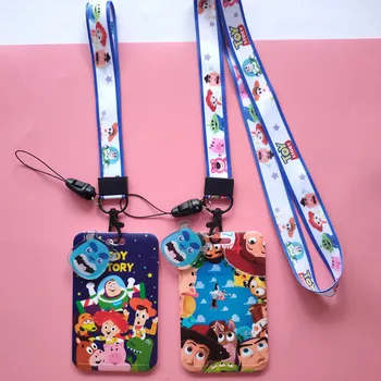 

CARTOON Hanging Rope ABS Card Holder Student Cartoon Hanging Neck Mobile Phone Business Work Access Badge ID Card Case Cover