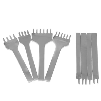 

NEW DIY Leathercraft Tools 5/6mm Leather Hole Punches Stitching Punch Tool 1+2+4+6 Prong Tools For Leather Belt