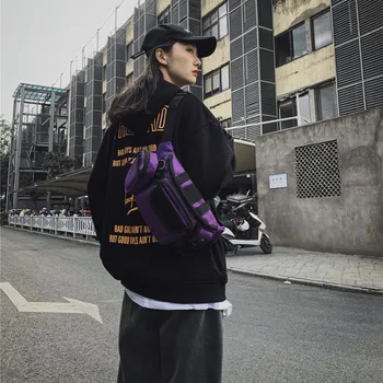 

Streetwear Crossbody Bag Oxford Hip Hop Chest Belt Fashion Unisex Ladies Casual Elegant Lightweight Daily Waist Purses
