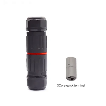 

10Pcs IP68 Waterproof Terminal Block 3 PIN Electrical Wire Cable Connector Outdoor Plug Socket